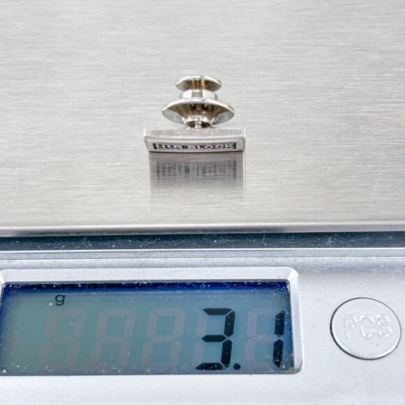 Vintage Sterling Silver 925 HR Block Tie Tack Pin Brooch - Picture 9 of 9